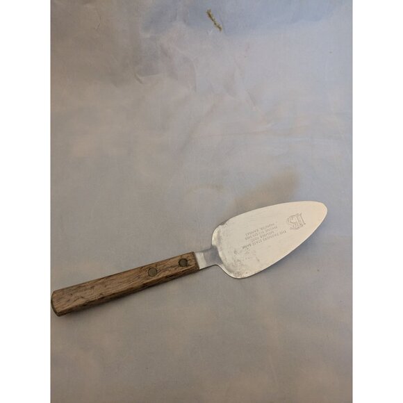 Stainless Steel #2 Pie Spatula Server 8 1/4" Wood Handle Japan - Picture 1 of 9